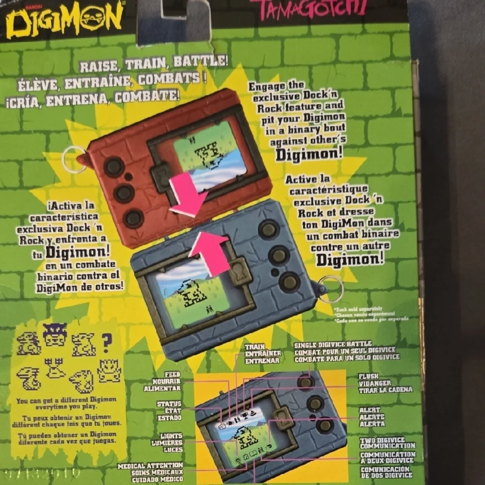 Bandai Digimon Digital Monster Green and Pink